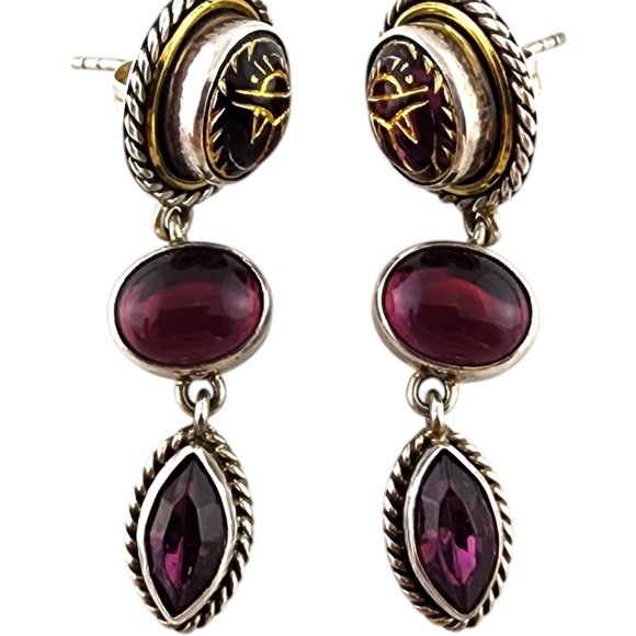 Amy Kahn Russell Sterling Silver Dangle Earrings #20068 - Picture 1 of 6